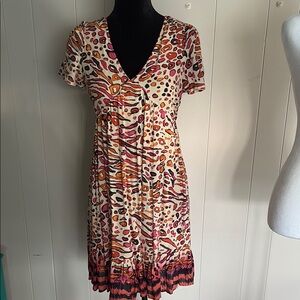 V-neck, tie back Dress